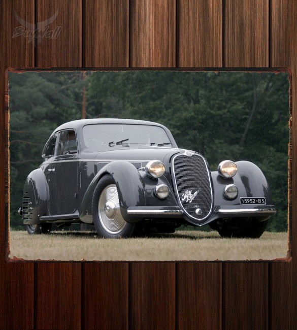 Металлическая табличка Alfa Romeo 8C 2900B Corto Touring Berlinetta